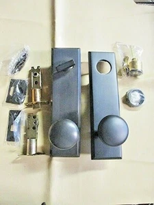 BRAND NAME weight entry door knob round handle, long rose bronze BX7750LC 2 3/4" - Picture 1 of 3