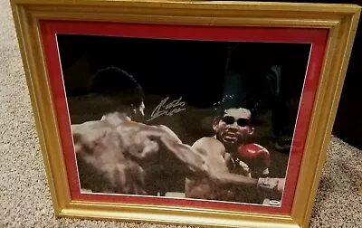Boxing Legend Roberto Duran Signed 21x25 Custom Framed Photo (PSA/DNA COA) - Image 1 of 4