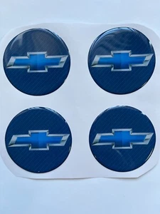4x Chevrolet Decals Center Wheel Cap Self-Adhesive Emblems Rims Logo Stickers - Picture 1 of 6