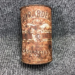 Vintage Ghirardelli cioccolato macinato San Francisco latta 1 libbra salvato dalla vecchia discarica - Foto 1 di 8