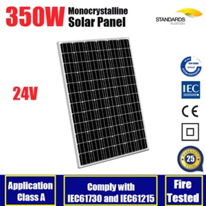 24V 350W Mono Solar Panel Generator Caravan 24V Battery Charging 350WATT 36V PV - Picture 1 of 2