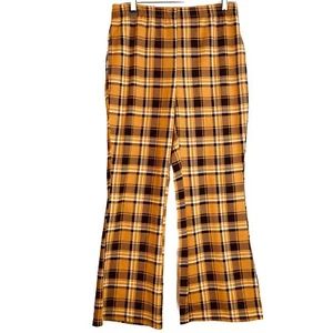No Boundaries Juniors Yelloe Plaid Pants Size L(11-13) 32x30 - Picture 1 of 7