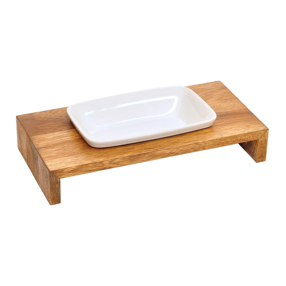 Replus Futterstation Siam True Teak für Katzen, Einzelnapf, 30x15x5cm - Bild 1 von 1