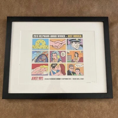 2010 JERSEY BOYS THEATRE ROYAL SYDNEY FRAMED LIMITED 172/182 LITHOGRAPH PRINT - image 1 of 4