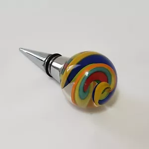 Hand Blown Glass Winestopper - Picture 1 of 5
