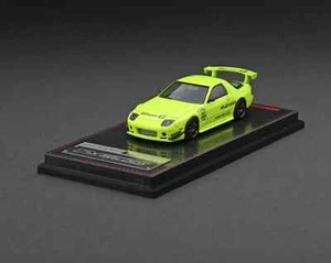 Ignition Model Mazda RX-7 (FC3S) RE Amemiya Yellow Green Die Cast 1/64 - Foto 1 di 3
