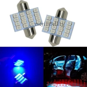 4pcs Car Blue 31mm 16SMD LED Front Rear Bulbs Car Reading Lights Interior lamps - Picture 1 of 1