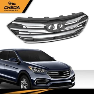 Fit For 2017-2018 Hyundai Santa Fe Sport Front Bumper Upper Grille Assembly - Picture 1 of 9
