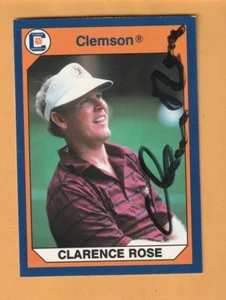 Clarence Rose Clemson Tigers AUTO Signed 1990 Card Goldsboro North Carolina 9U - Picture 1 of 2