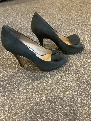 Boutique 9 Women’s Adelyn Open Toe Gray/Green Suede Pump Size 6 - Image 1 of 4