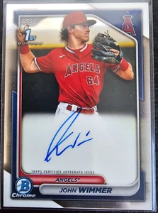 2024 Bowman Chrome John Wimmer 1st Bowman Autograph CPA-JW ANGELS - Picture 1 of 2