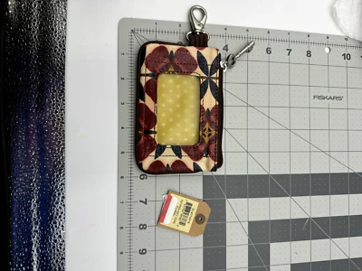 NEW Vintage Fossil Key per Key Coin Purse/Card Holder/ID Holder Flower Rose - Image 1 of 4