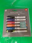 Magnetic  Dry Erace Mackers W/Built In Eraser 6 Pack School, Art ,Office,Work