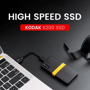 KODAK X200 USB3.1 Type-c Portable SSD 1TB 512GB 256GB 128GB external hard drive - Picture 1 of 11