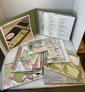 All About Me 8x8 Sammelalbum Komplettset Album Papier Buchstaben grün Stoffhülle - Bild 1 von 7