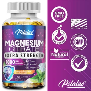 Capsule di citrato di magnesio 1000 mg - massima potenza, salute delle ossa e dei muscoli - Foto 1 di 11