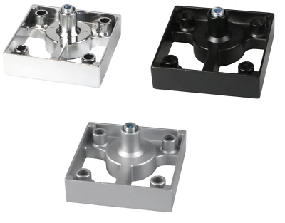 Möbelfuß schwarz silber Sockelfüße Verstellfuß Möbel Fuß 60x60 höhen-verstellbar - Bild 1 von 4