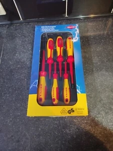 Knipex Slim Schaft 6-teilig Kreuzschlitz, Pozi VDE isoliert Schraubendreher Set 00 20 12 V0 - Bild 1 von 5