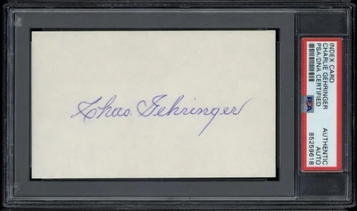 Charlie Gehringer Index Card Signed Auto PSA/DNA Slabbed Tigers  ID:447888 - Image 1 of 2