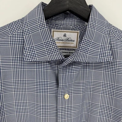 Camisa de vestir a cuadros Brooks Brothers Luxury Collection Thomas Mason para hombre 15,5 33 Foto 1 de 4