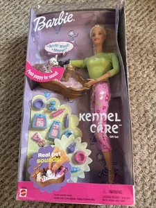 Mattel Barbie Kennel Care Gift Set 2001 Real Pet Dog Cat Sounds -- Sealed - Bild 1 von 11