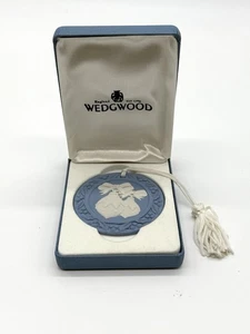 Wedgwood Christmas Bauble tree Blue Jasperware decor vintage collectable Tassel - Picture 1 of 6