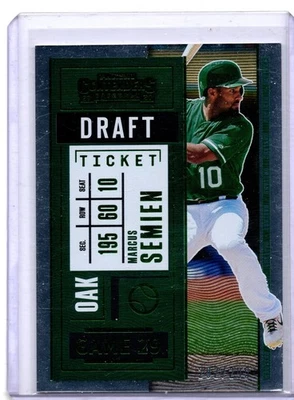 2020 Panini Contenders Draft Ticket 292/299 Marcus Semien #82 (Oak) Mets - Image 1 of 2