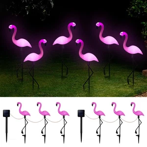 Solar Flamingo Light 6 Pcs, Waterproof Solar Garden Lights Outdoor Decor, Pin... - Bild 1 von 7