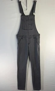 Abercrombie and Fitch Overalls Womens Gray Charcoal Pockets Utility Denim size S - Picture 1 of 6