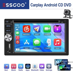 Autoradio Bluetooth Carplay Android Auto CD DVD MP3 Player AM RDS USB +Kam 2 DIN - Bild 1 von 15