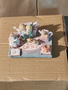 Vintage Enesco Precious Moments 10 Piece Mini Tea Set “Boy/Girl/Sofa” 1998 - Picture 1 of 10
