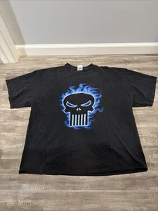 Camiseta De Colección Y2K The Punisher Talla M Marvel Calavera Negra Desteñida Cómics - Imagen 1 de 6