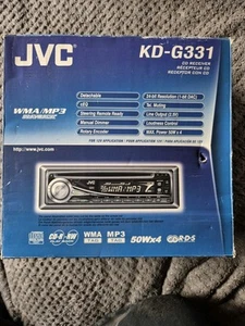 JVC KD- G331 CD PLAYER IN BOX WITH FULL SET UP , FACE , CASE AND MANUALS - Picture 1 of 7