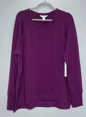Athleta Burgandy Coaster Luxe Recover Sweatshirt Womens Size Large - Image 1 of 4