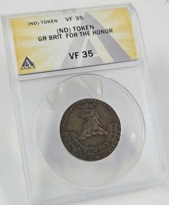 Britain Conder Token Lion Ram For The Honor 伦敦利兹伯明翰 ANACS VF35 — 第 1/4 张图片