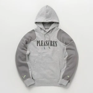 Puma x Pleasures grauer Hoodie Herren L selten Streetwear Collab $ 145 Einzelhandel neu mit Etikett - Bild 1 von 7