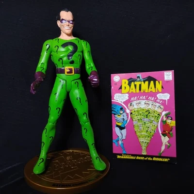 DC Direct First Appearance 系列 3 The Riddler 6 英寸人偶带支架和迷你漫画 — 第 1/4 张图片