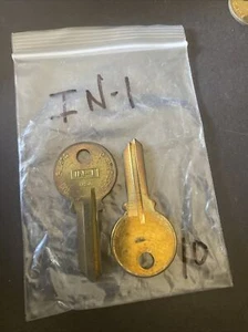 IN1 Curtis Brass Key 2 Blanks fits ILCO Products, NOS - Picture 1 of 2