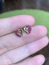 Beautiful 9ct Gold Ruby Earrings