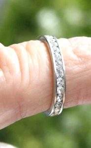 Round Cut CZ Wedding Engagement Ring in 925 Sterling Silver Size 6 - Picture 1 of 10