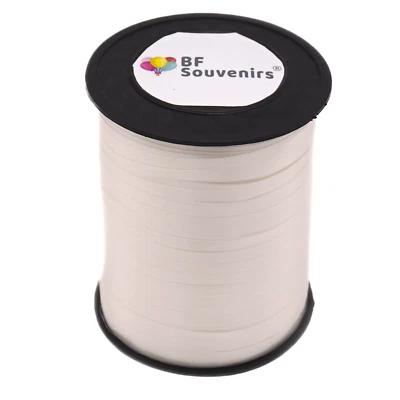 500m Rolle Premium Geschenkband Ballonband Kräuselband Ringelband - weiß - Bild 1 von 4