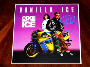 VANILLA ICE SIGNED COOL AS ICE 12X12 ALBUM COVER PHOTO HIP HOP RAPPER!!! - Picture 1 of 1