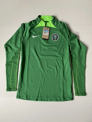 SIZE M Nike Soccer Nigeria Shirt Strike Dri-FIT Knit Drill Top Green DH6458-302 Cover
