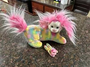 Welpe Surprise Tia Mama Hund Plüsch Babys Krawatte gefärbt Regenbogen Stofftier 2016 Rinden - Bild 1 von 3