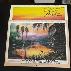 (2) ROBERT L. LEWIS OF FLORIDA HYGHWAYMEN SIGNED CALENDARS 2006 & 2007