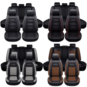 Leather Car Seat Covers Full Set Cushion For Dodge Ram 1500 2009-2023 2500 3500 - Picture 1 of 23