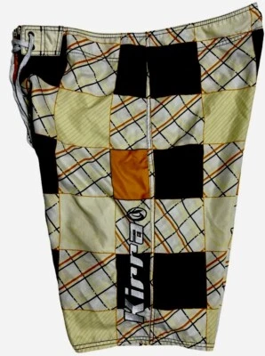 Bañador corto KIRRA PARA HOMBRES talla 34 L patrón a cuadros poliéster ¡EXCELENTE ESTADO USADO! L@@K Foto 1 de 4