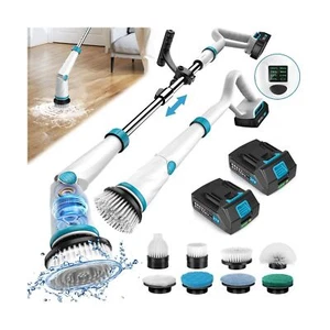1500RPM Electric Spin Scrubber, 8 Brush Heads Electric Scrubber for Cleaning,... - Picture 1 of 8