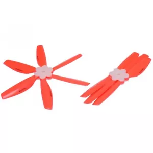 Hélice plegable de plástico Microheli 6 hojas 5045 CW/CCW con soporte (ROJA) - Imagen 1 de 1