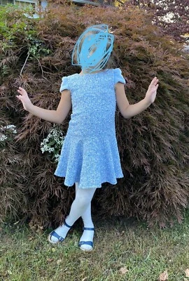 Biscotti Collezioni Little Girl Textured Faux Fur-Sleeve Party Dress, Size 6x - Image 1 of 4